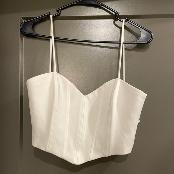 Zara Tops White Corset Crop Top From Zara Poshmark